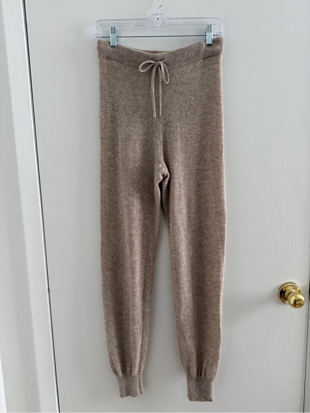 Reformation Cashmere Jogger Sweatpants Size Small Tan Oatmeal